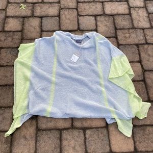 NWT Wooden Ships Knits Smyth Stripe Poncho